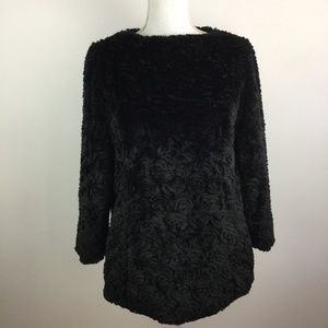 Dennis Basso Sterling Collection Faux Fur Pullover